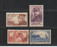 1940 N°454 à 457 Pour Les Oeuvres De Guerre Oblitérés (lot 887) - Used Stamps