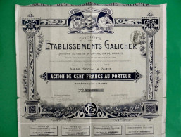 T-FR Société Des Etablissements GALICHER Paris 1905 Relieure Livres - RARE ! - Altri & Non Classificati
