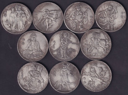 China Archize Journey To The West Commemorative Coins Set Of 10 Immortals In Legend, Monkey King, Buddha,  (**) RARE SET - Andere - Azië