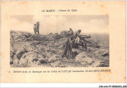 CAR-AAUP7-0458 - MILITAIRE - LE MAROC - Colonne Du Tadla - Batterie De 6 De Montagne Sur Les Cretes De L'ATLAS - Manoeuvres