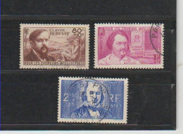 1940 N°462 à 464 Pour Les Chomeurs Intellectuels Oblitérés (lot 640) - Used Stamps