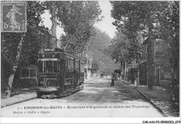 CAR-AAUP2-95-0109 - FRANCE - ENGHIEN-LES-BAINS - BOULEVARD D'ARGENTEUIL Et Sattion Des Tramways - Enghien Les Bains