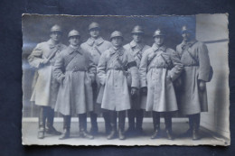 Carte Photo Les Artilleurs Montés Tenue Bleu Horizon Casque Adrian Canons Croisés - War, Military