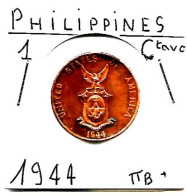 PHILIPPINES Commonwealth  1 Centavo  Hammer  KM179 144  TTB+/ SUP - Philippines