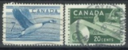 CANADA - 1952/53, CANADIAN GOOSE & PULP & PAPER INDUSTRY. STAMPS SET OF 2, USED. - Gebruikt