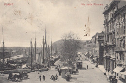 Rijeka Fiume - Via Della Fiumara , Tram 1910 - Kroatien