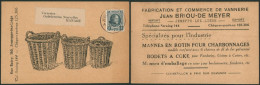 Houyoux - N°193 Sur Imprimé (Fabrication Et Commerce De Vannerie) Expédié De Jemeppe-sur-meuse > Manage - 1922-1927 Houyoux