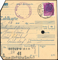 Sächsische Schwärzungen, 1945, AP 142 I EF, Brief - Sonstige & Ohne Zuordnung