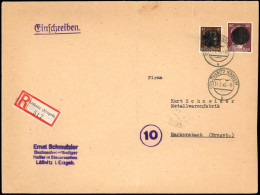 Sächsische Schwärzungen, 1945, AP 797I, AP 826I, Brief - Andere & Zonder Classificatie