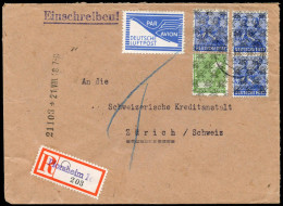 Bizone Flugpost-Zulassungsmarke, 1948, 48 II (3) , 39 II + FZ 1, ... - Sonstige & Ohne Zuordnung