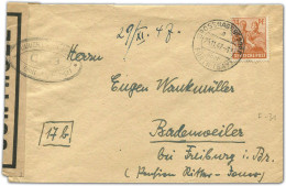 Französische Zone Allgemeine Ausgabe, 1947, 951 Kontr., Brief - Other & Unclassified