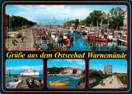 73269338 Warnemuende Ostseebad Promenade Alter Strom Fischkutter Mole Leuchtturm - Rostock