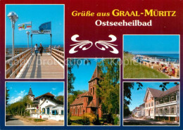 73269310 Graal-Mueritz Ostseebad Seebruecke Hotel Restaurant Kirche Strand Graal - Graal-Müritz
