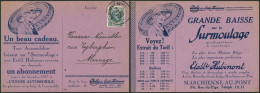 Houyoux - N°193 Sur Imprimé (Surmoulage, Auto) Expédié De Marchienne-au-pont (1927) > Manage. - 1922-1927 Houyoux