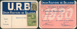 Houyoux - N°255 Sur Carte De Membre (union Routière De Belgique) Expédié De Bruxelles > Gilly - 1922-1927 Houyoux