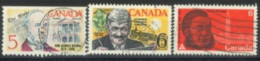 CANADA - 1969/80, CELEBRATIES STAMPS SET OF 3, USED. - Usados