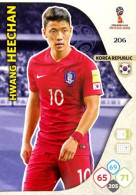 206 Hwang Hee-chan - Korea Republic - Panini Adrenalyn XL FIFA World Cup Russia 2018  Carte Football - Tarjetas