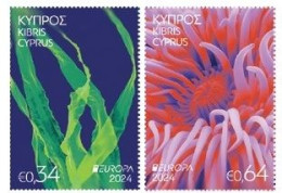 Cyprus 2024 Europa CEPT Underwater Fauna & Flora Set Of 2 Stamps MNH - 2024
