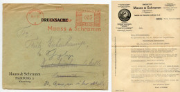 Germany 1936 Cover & Letter; Hamburg - Maass & Schramm; 3pf. Meter With Slogan - Macchine Per Obliterare (EMA)