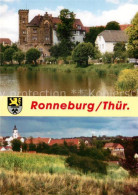 73268985 Ronneburg Thueringen Partie Am Wasser Schloss Ortsansicht Mit Kirche Ro - Autres & Non Classés