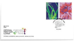 Cyprus 2024 Europa CEPT Underwater Fauna & Flora FDC - Covers & Documents