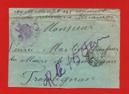 (RECTO / VERSO) ENVELOPPE MILITAIRE AVEC CACHET DETACHEMENT DES PRISONNIERS DES B.d.R EN 1916 - Briefe U. Dokumente