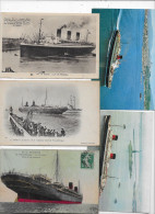 BATEAUX, PAQUEBOTS , NAVIRES De GUERRE Ensemble De 19 CP époques Diverses - Piroscafi