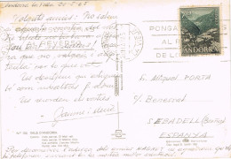 55025. Postal ANDORRA La Vieja (Anbdorra Española) 19865. Vista De CANILLO Y Molí Vell - Storia Postale