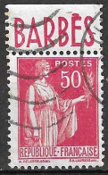 FRANCIA -  1932 - TIPO PACE CENT. 50 (TIPO III) CON BANDELETTA PUBBLICITARIA "BARBES" - USATO (YVERT 283f) - Used Stamps