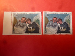 N° 1494 Oeuvre De Daumier Pas D'Impression Dans Le Buisson Vert Neuf ** - Unused Stamps