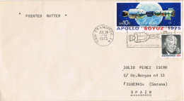 55026. Carta Impresos SAN FRANCISCO (Ca) USA 1975. SPACE, Soyuz, Apollo - Cartas & Documentos