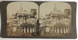 Photo Ancienne - Vue Stéréoscopique - Stéréo - Temple De La Religion De Jain à Calcutta -  INDE - Snapshot - Fotos Estereoscópicas