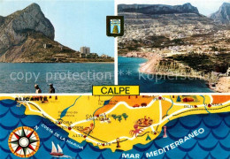 73268725 Calpe Costa Del Marina Landkarte Steilkueste  Calpe - Sonstige & Ohne Zuordnung