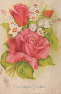 FLOWERS Vintage Ansichtskarte Postkarte CPA #PKE648.DE - Blumen