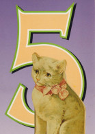 KATZE MIEZEKATZE Tier Vintage Ansichtskarte Postkarte CPSM #PBQ870.DE - Katten