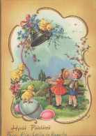 PASCUA NIÑOS Vintage Tarjeta Postal CPSM #PBO318.ES - Pasqua