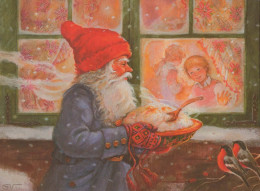 PAPÁ NOEL Feliz Año Navidad Vintage Tarjeta Postal CPSM #PBB082.ES - Santa Claus