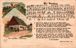 C6387 - Litho Anton Günther Liedkarte - Mei Vaterhaus .... Böhmen Erzgebirgisches Volkslied - Música