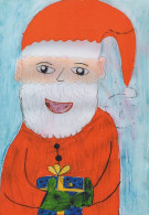 PAPÁ NOEL NAVIDAD Fiesta Vintage Tarjeta Postal CPSM #PAJ835.ES - Santa Claus