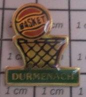 910A Pin's Pins / Beau Et Rare / THEME : SPORTS / CLUB BASKET DURMENACH Département Du Haut-Rhin En Région Alsace - Baloncesto