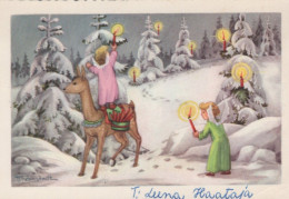 ANGE NOËL Vintage Carte Postale CPSMPF #PAG723.FR - Engelen