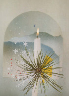 Happy New Year Christmas CANDLE Vintage Postcard CPSM #PBA760.GB - Nieuwjaar