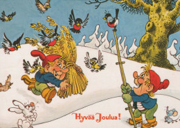 Happy New Year Christmas GNOME Vintage Postcard CPSM #PBA952.GB - Nieuwjaar