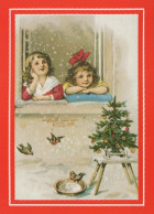 Happy New Year Christmas CHILDREN Vintage Postcard CPSM #PAZ886.GB - Nieuwjaar