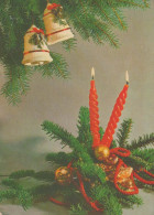 Happy New Year Christmas CANDLE Vintage Postcard CPSM #PAZ563.GB - Nieuwjaar