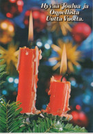 Happy New Year Christmas CANDLE Vintage Postcard CPSM #PAZ503.GB - Nieuwjaar