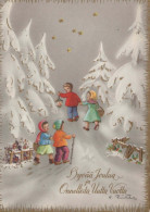 Happy New Year Christmas CHILDREN Vintage Postcard CPSM #PAY023.GB - Año Nuevo