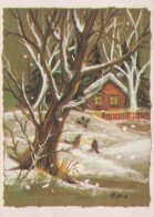 Happy New Year Christmas Vintage Postcard CPSM #PAW897.GB - Año Nuevo