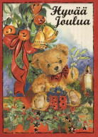 Happy New Year Christmas TEDDY BEAR Vintage Postcard CPSM #PAU838.GB - Anno Nuovo