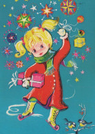 Happy New Year Christmas Children Vintage Postcard CPSM #PAS795.GB - Anno Nuovo